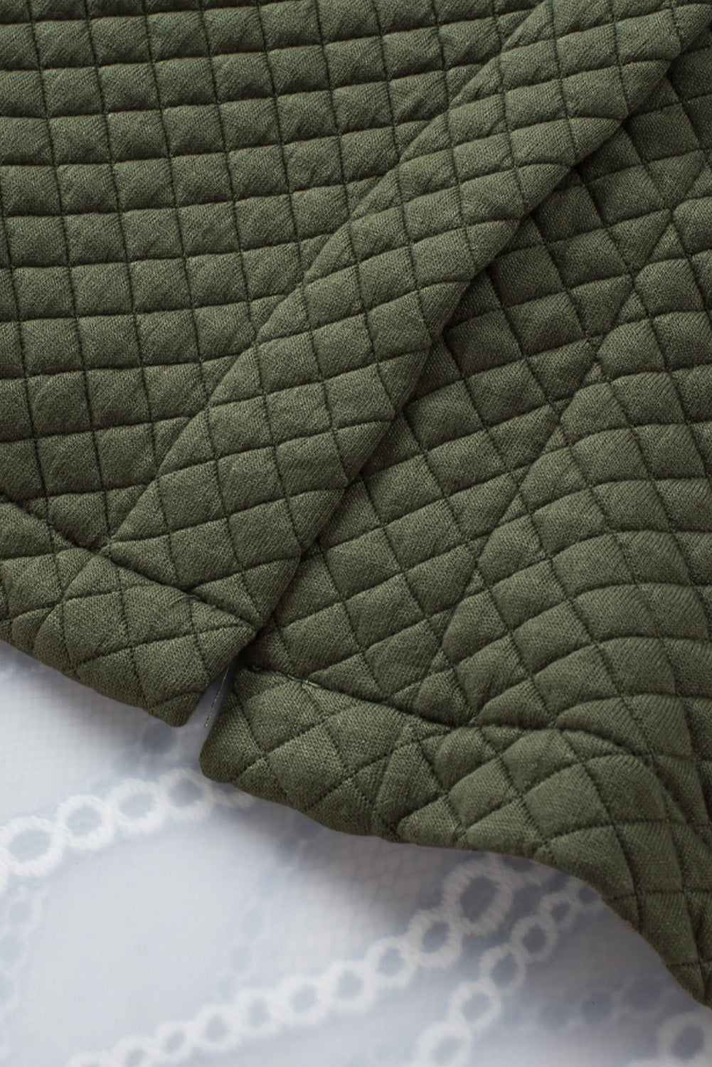 Quilted shacket with retro vibes