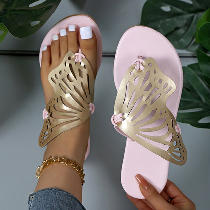 Hollow Butterfly Flip-Flops Casual Beach Slippers