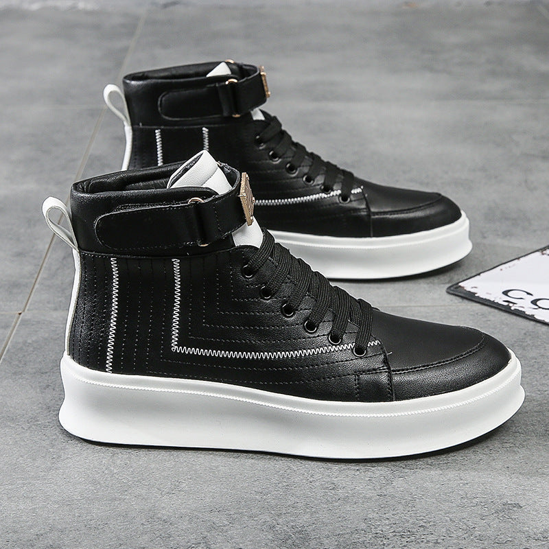 Tide Brand Metal Buckle Youth Board Sneakers