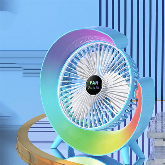 Portable, silent, bright, charging, desktop fan.