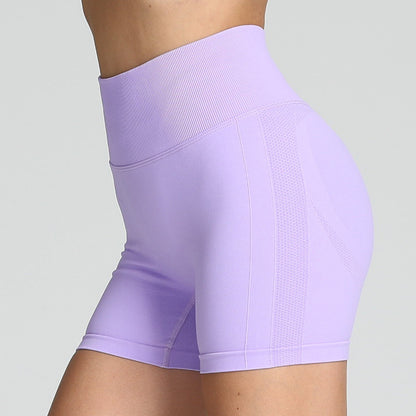 High-waisted seamless yoga shorts