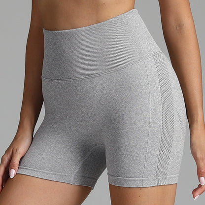 High-waisted seamless yoga shorts