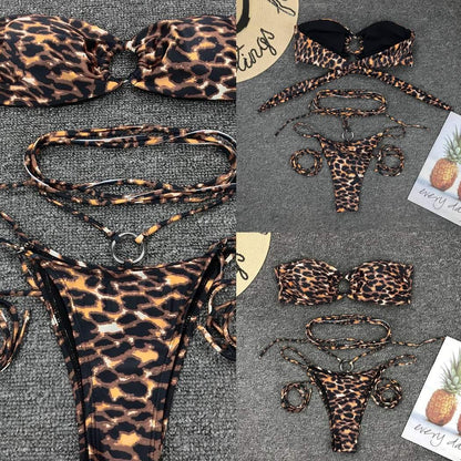 Leopard print bikini