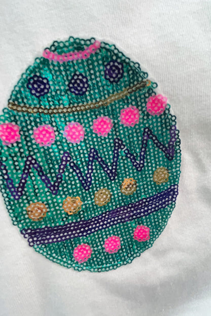 Oversized sweatshirt with Easter egg print