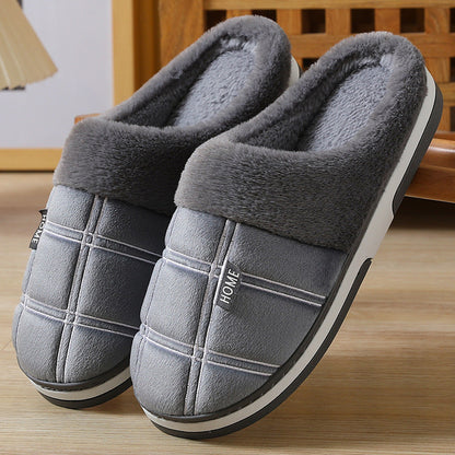 Winter Warm Slugged Bottom Plush Slippers