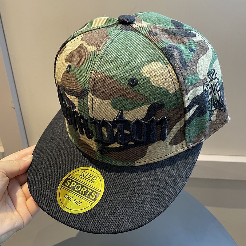 Summer hip-hop wide brim baseball hat with camouflage pattern