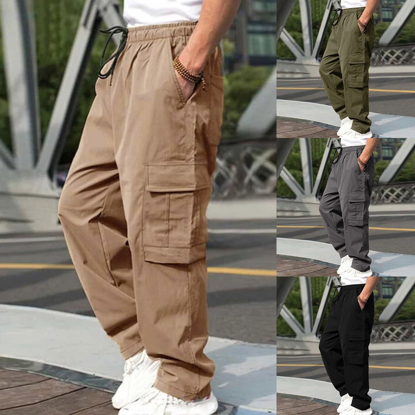 Casual Cargo Pants For Men Loose Straight