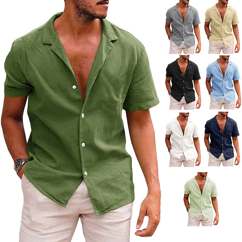 Casual short sleeve beach shirt.