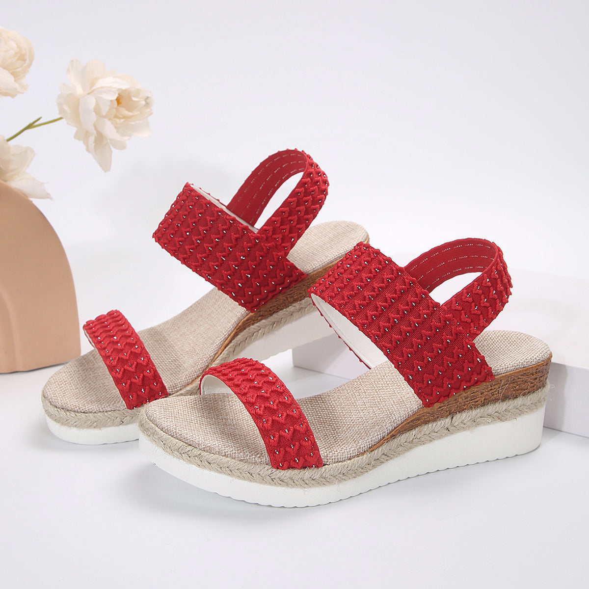 Summer Wedge Sandals For Women Peep-toe Shoes