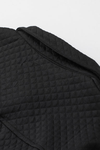 Quilted shacket with retro vibes