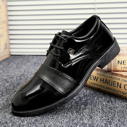 Business Formal Wear British Black Soft End Leather Shoes Men