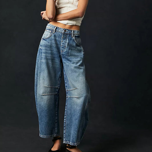 Loose, low-waist wide-leg pants