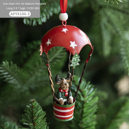 Scandi Hot Air Balloon Christmas Charm