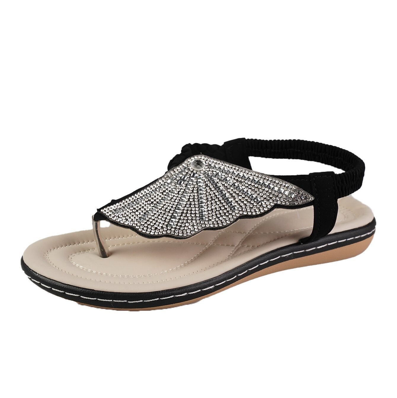 New Rhinestone Shell Flip-Flops Slippers