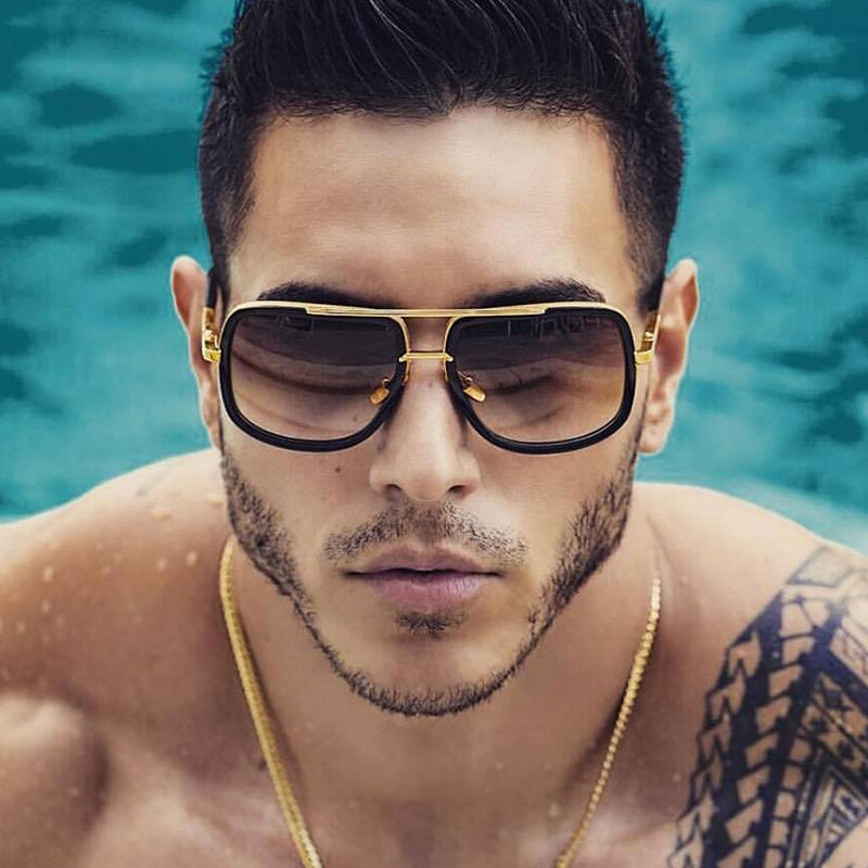 Flat Top Hot Square Sunglasses Men