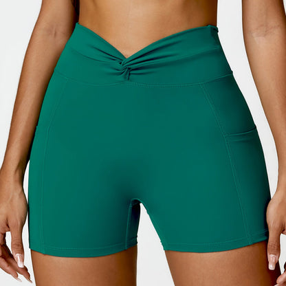 Nude-feel tight yoga shorts