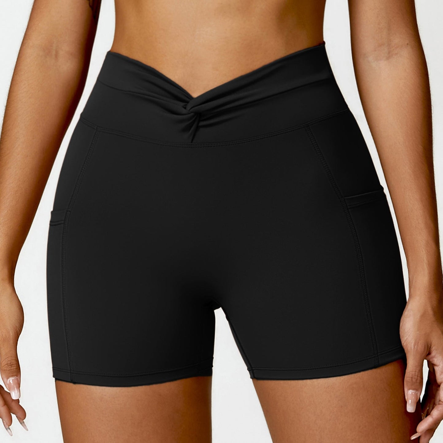 Nude-feel tight yoga shorts