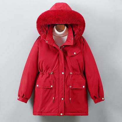 Slimming Thickened Mid-length Down Cotton Jacket Coat