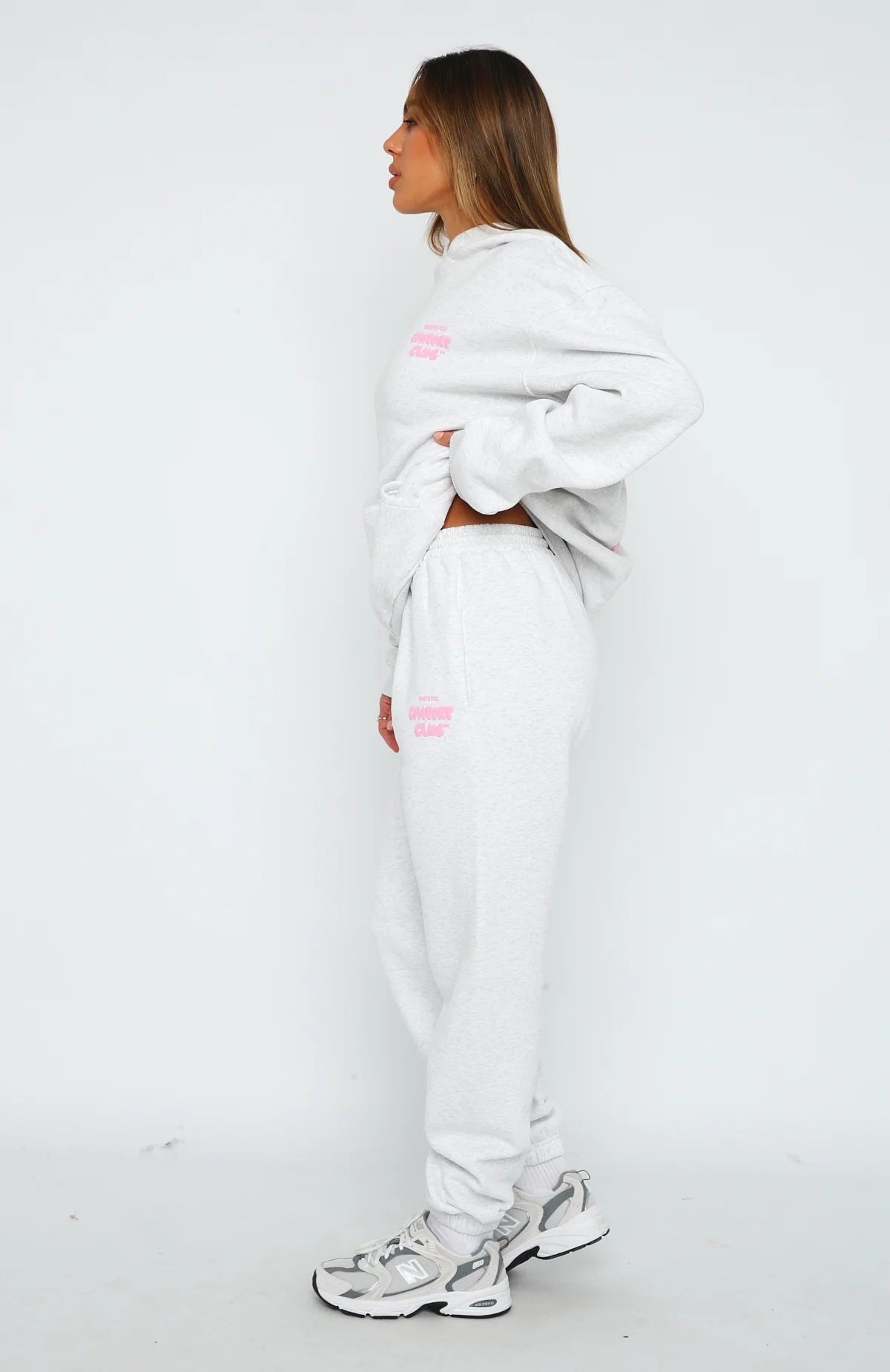 Pullover Hooded Sweater Sports Long-sleeved Two-piece Set