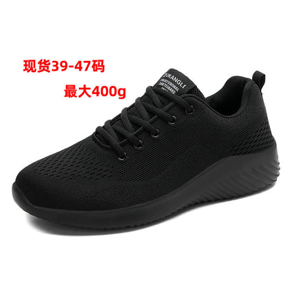 Spring And Summer Plus Size Running Men's Casual Flying Woven Shoes