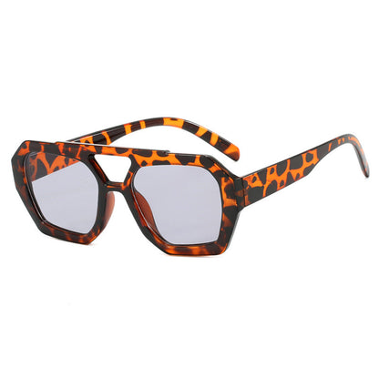 Ins Big Frame Leopard Sunglasses Summer Sunshade Beach Vacation Glasses