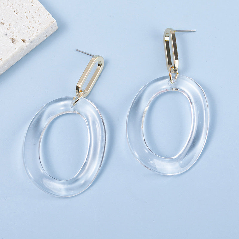 Elegant Transparent Resin Earrings