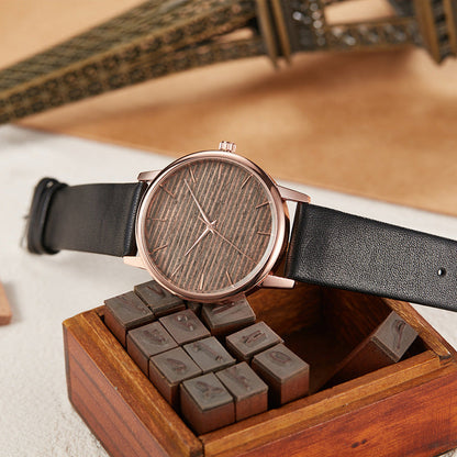 Ultra-Thin Wooden Belt Watch