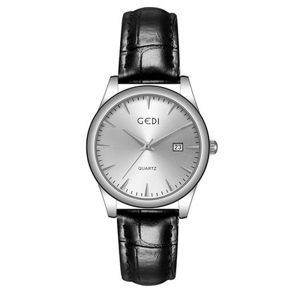 Couple's Simple Calendar Quartz Watch