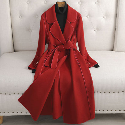 Overcoat Slimming Mid-length Over-the-knee High-end Woolen Coat