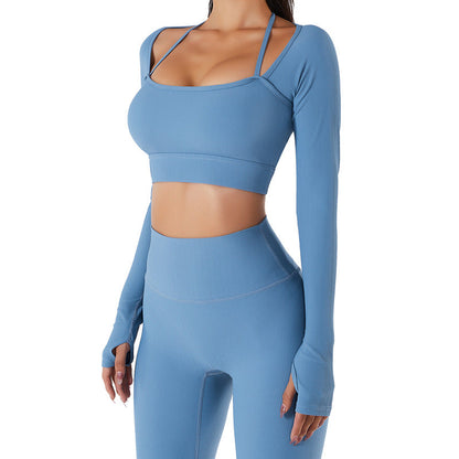 Quick-drying slim-fit yoga top