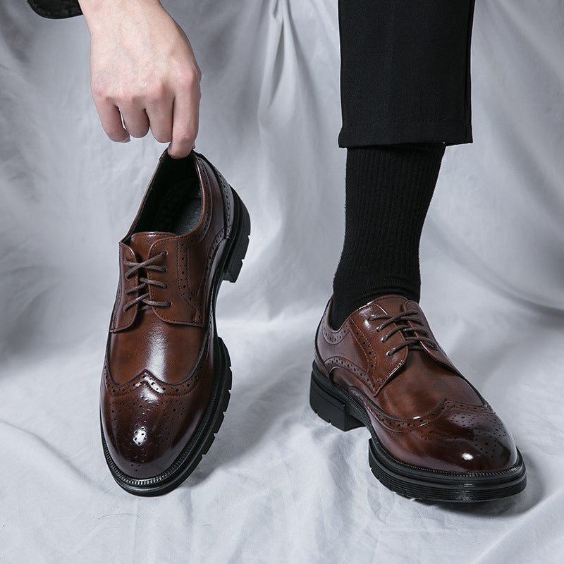 Brogue Business Formal Wear Leather Shoes