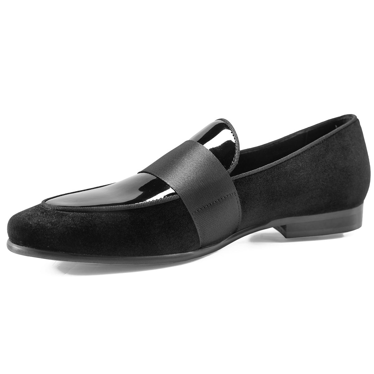 Velvet Leather Korean Loafers Business Casual Leather Shoes