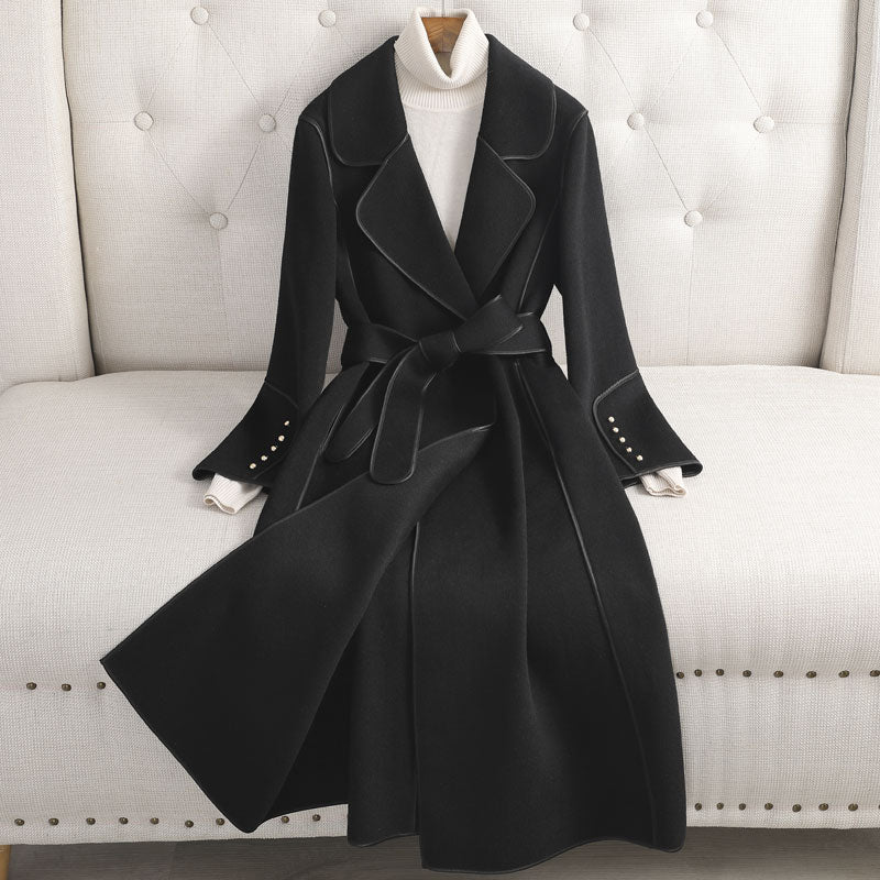 Overcoat Slimming Mid-length Over-the-knee High-end Woolen Coat