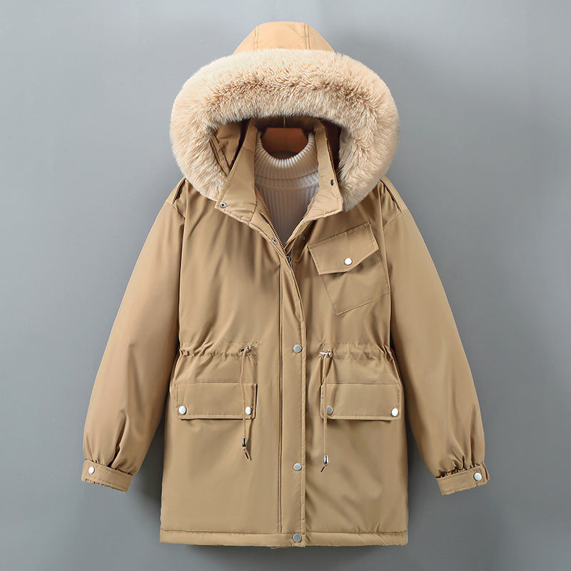 Slimming Thickened Mid-length Down Cotton Jacket Coat