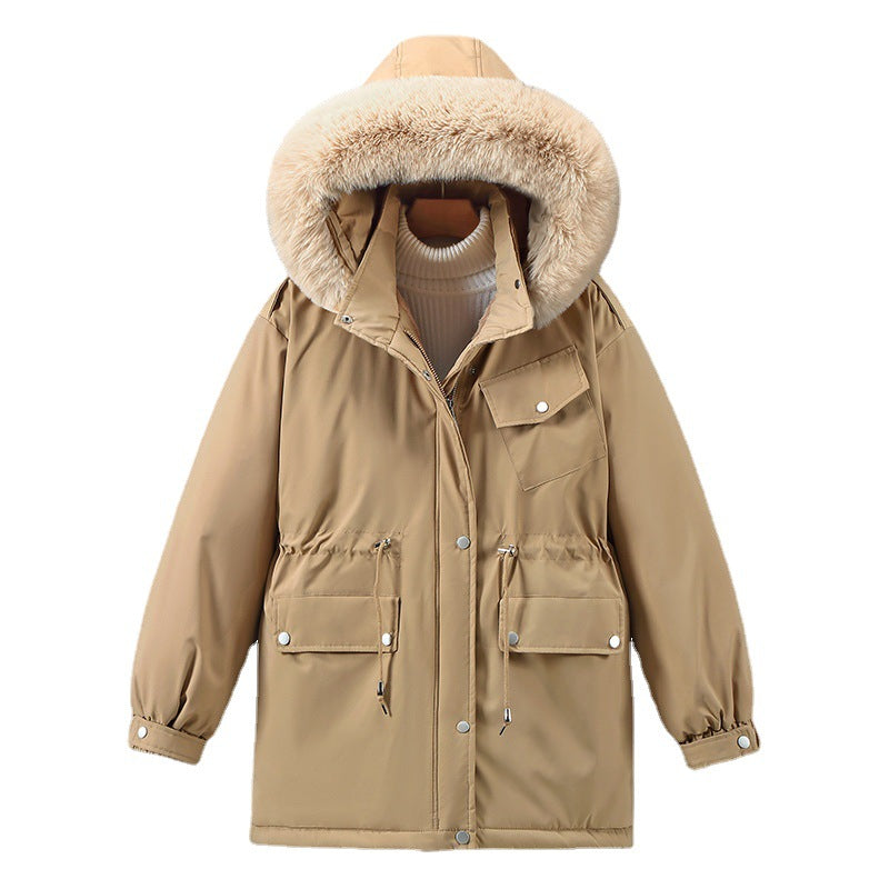 Slimming Thickened Mid-length Down Cotton Jacket Coat