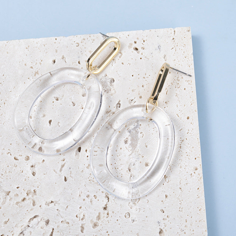 Elegant Transparent Resin Earrings