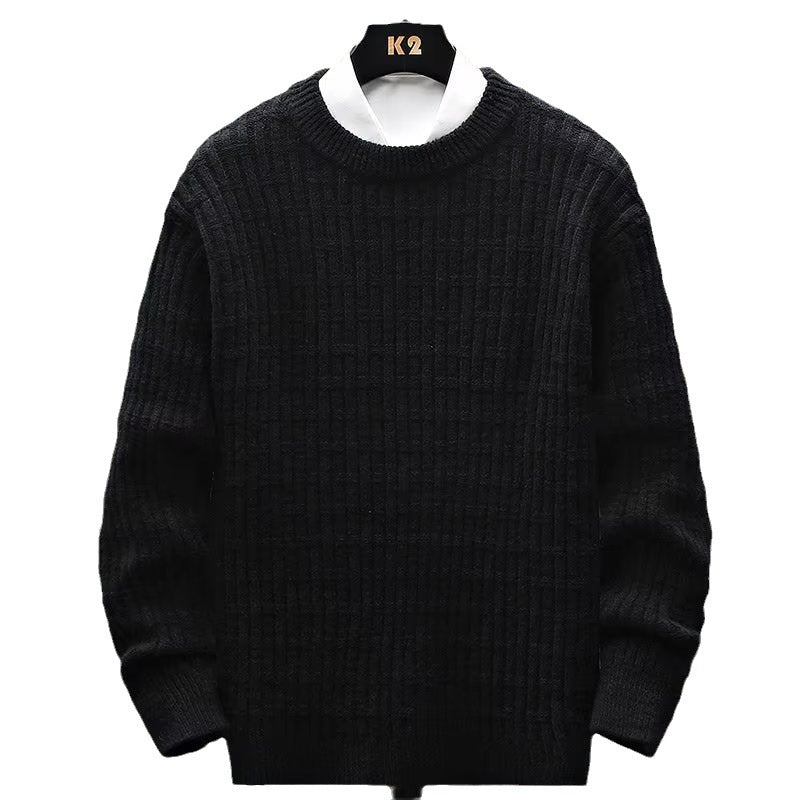 Crew Neck Sweater Men's Loose Outer Wear Knitwear