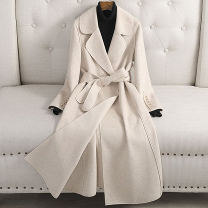 Overcoat Slimming Mid-length Over-the-knee High-end Woolen Coat