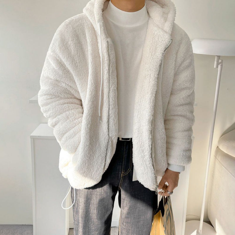 Lamb Wool Thickened Hooded Sweatshirt