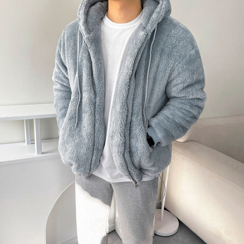 Lamb Wool Thickened Hooded Sweatshirt