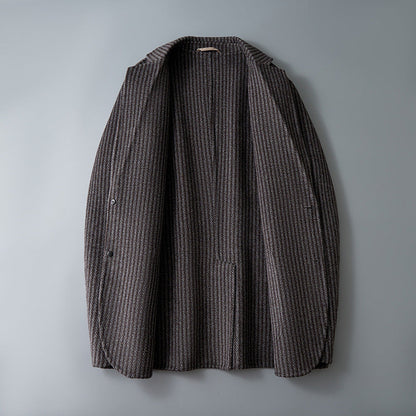 Double-sided Wool Jacket Striped Suit Jacket