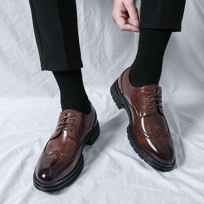 Brogue Business Formal Wear Leather Shoes