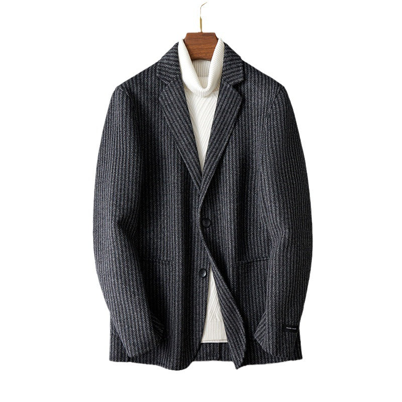 Double-sided Wool Jacket Striped Suit Jacket