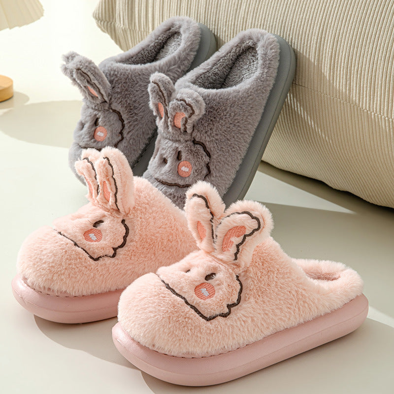 Autumn And Winter High Heel Thick-soled Cotton Slippers