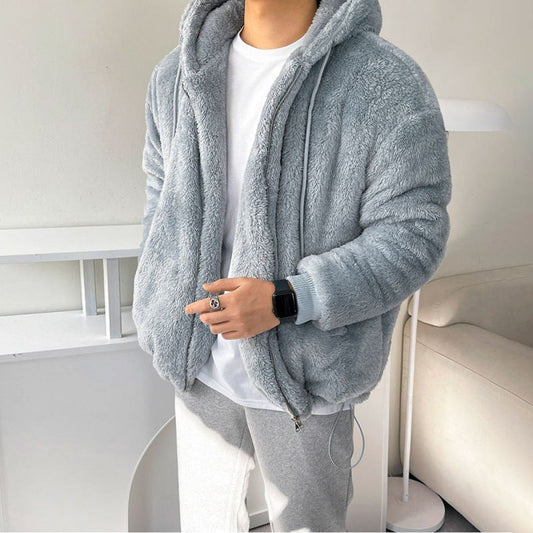 Lamb Wool Thickened Hooded Sweatshirt