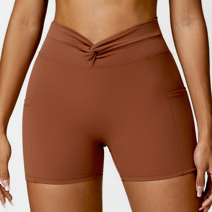 Nude-feel tight yoga shorts