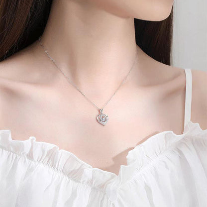 Beating Luxury Love Rhinestones Necklace Jewelry