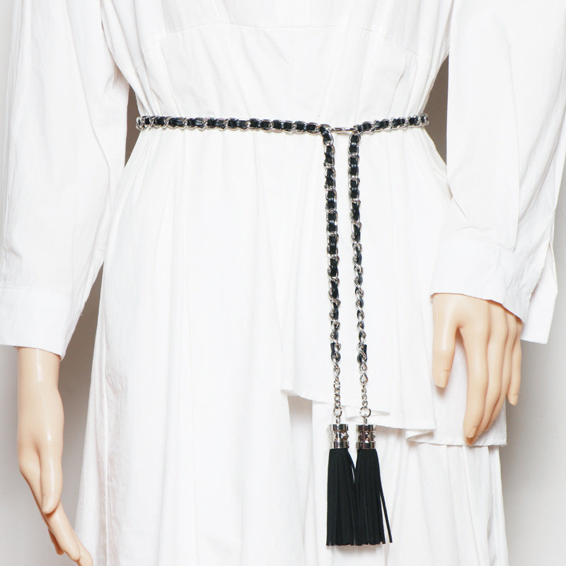 Fringed Waist Rope Tie