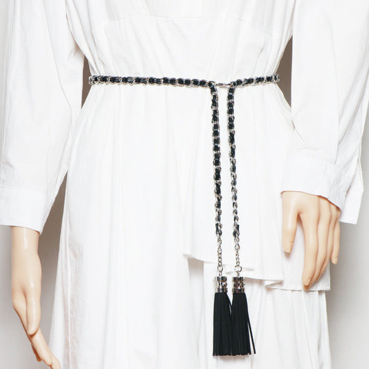 Fringed Waist Rope Tie