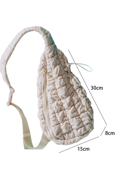 Marshmallow Quilted Drawstring Sling Bag